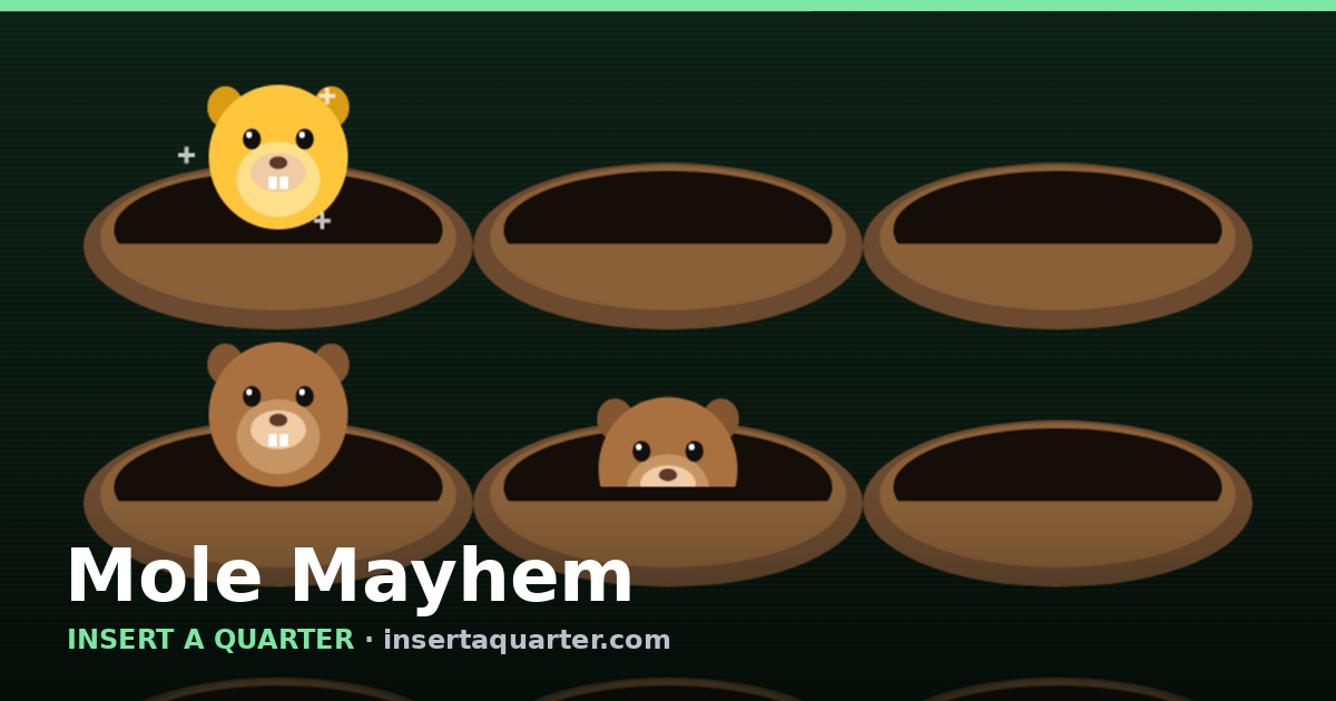 Mole Mayhem in play