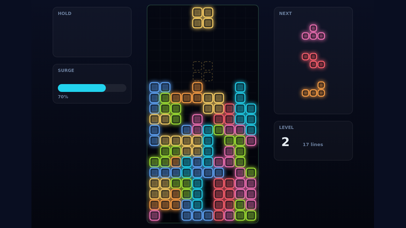 Neon Cascade gameplay